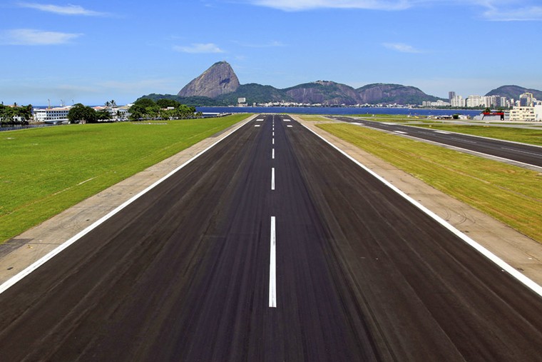 Fotografia aérea aeroporto Santos Dumont
